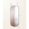 imageSONGMICS Full Length Wall Mirror Over The Door Mirror 472quot x 185quot Arched Hanging Mirror Frameless Glass Mirror Decor for Bedroom Living Room Dressing Room Black ULFM010B01LED Geometric