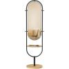 imageSONGMICS FullLength Floor Mirror 3in1 Modern Standing Full Body Mirror Inspired by Original AwardWinning Design 165 x 189 x 689 Inches Living Room Bedroom Oak Beige and Ink BlackOak Beige  Ink Black