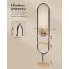 imageSONGMICS FullLength Floor Mirror 3in1 Modern Standing Full Body Mirror Inspired by Original AwardWinning Design 165 x 189 x 689 Inches Living Room Bedroom Oak Beige and Ink BlackOak Beige  Ink Black