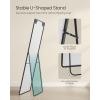 imageSONGMICS FullLength Floor Mirror 3in1 Modern Standing Full Body Mirror Inspired by Original AwardWinning Design 165 x 189 x 689 Inches Living Room Bedroom Oak Beige and Ink BlackInk Black