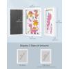 imageSONGMICS Kids Artwork Frame Changeable A4 85x11 Art Picture Frame Display for Room Decor Each Storage up to 150 Drawings with Mat Stickers NonTrace Nails MDF Glass Matte WhiteMatte White