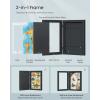 imageSONGMICS Kids Artwork Frame Changeable A4 85x11 Art Picture Frame Display for Room Decor Each Storage up to 150 Drawings with Mat Stickers NonTrace Nails MDF Glass Matte WhiteAsh Black