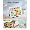 imageSONGMICS Kids Artwork Frame Changeable A4 85x11 Art Picture Frame Display for Room Decor Each Storage up to 150 Drawings with Mat Stickers NonTrace Nails MDF Glass Matte WhiteMatte White