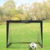 imageSONGMICS Kids Soccer Goals for Backyard 4x3 ft Portable Soccer Nets Training Equipment Toddler Soccer Goal with Carrying Bag for FieldBlack