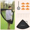 imageSONGMICS Kids Soccer Goals for Backyard 4x3 ft Portable Soccer Nets Training Equipment Toddler Soccer Goal with Carrying Bag for FieldBlack