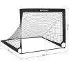 imageSONGMICS Kids Soccer Goals for Backyard 4x3 ft Portable Soccer Nets Training Equipment Toddler Soccer Goal with Carrying Bag for FieldBlack