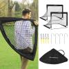 imageSONGMICS Kids Soccer Goals for Backyard 4x3 ft Portable Soccer Nets Training Equipment Toddler Soccer Goal with Carrying Bag for FieldBlack