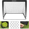 imageSONGMICS Kids Soccer Goals for Backyard 4x3 ft Portable Soccer Nets Training Equipment Toddler Soccer Goal with Carrying Bag for FieldBlack