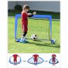 imageSONGMICS Kids Soccer Goals for Backyard 4x3 ft Portable Soccer Nets Training Equipment Toddler Soccer Goal with Carrying Bag for FieldBlue