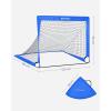 imageSONGMICS Kids Soccer Goals for Backyard 4x3 ft Portable Soccer Nets Training Equipment Toddler Soccer Goal with Carrying Bag for FieldBlue