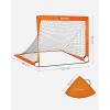 imageSONGMICS Kids Soccer Goals for Backyard 4x3 ft Portable Soccer Nets Training Equipment Toddler Soccer Goal with Carrying Bag for FieldOrange