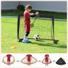 imageSONGMICS Kids Soccer Goals for Backyard 4x3 ft Portable Soccer Nets Training Equipment Toddler Soccer Goal with Carrying Bag for FieldOrange