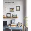 imageSONGMICS Picture Frames Set of 7 Pieces One 11 x 14 Inches Two 8 x 10 Inches Four 6 x 8 Inches with White Mat Real Glass for Multiple Photos Black URPF37BK8 x 10