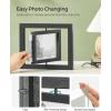 imageSONGMICS Picture Frames Set of 7 Pieces One 11 x 14 Inches Two 8 x 10 Inches Four 6 x 8 Inches with White Mat Real Glass for Multiple Photos Black URPF37BK5 x 7