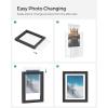 imageSONGMICS Picture Frames Set of 7 Pieces One 11 x 14 Inches Two 8 x 10 Inches Four 6 x 8 Inches with White Mat Real Glass for Multiple Photos Black URPF37BK5 x 7