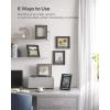 imageSONGMICS Picture Frames Set of 7 Pieces One 11 x 14 Inches Two 8 x 10 Inches Four 6 x 8 Inches with White Mat Real Glass for Multiple Photos Black URPF37BK5 x 7