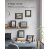 imageSONGMICS Picture Frames Set of 7 Pieces One 11 x 14 Inches Two 8 x 10 Inches Four 6 x 8 Inches with White Mat Real Glass for Multiple Photos Black URPF37BK8 x 10