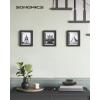 imageSONGMICS Picture Frames Set of 7 Pieces One 11 x 14 Inches Two 8 x 10 Inches Four 6 x 8 Inches with White Mat Real Glass for Multiple Photos Black URPF37BK5 x 7