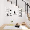 imageSONGMICS Picture Frames Set of 7 Pieces One 11 x 14 Inches Two 8 x 10 Inches Four 6 x 8 Inches with White Mat Real Glass for Multiple Photos Black URPF37BK11 x 14  8 x 10  6 x 8