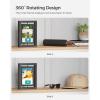 imageSONGMICS Picture Frames Set of 7 Pieces One 11 x 14 Inches Two 8 x 10 Inches Four 6 x 8 Inches with White Mat Real Glass for Multiple Photos Black URPF37BK8 x 10