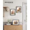 imageSONGMICS Picture Frames Set of 7 Pieces One 11 x 14 Inches Two 8 x 10 Inches Four 6 x 8 Inches with White Mat Real Glass for Multiple Photos Black URPF37BK11 x 14