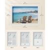 imageSONGMICS Shadow Box Frame 13Inch Deep Memory Display Case for Desk Wall Decor Box Picture Photo Frame with 4 Wood Push Pins 3 Mats 2 NonTrace Nails Gift Ash BlackRustic White