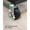imageSONGMICS Slim Storage Cart 4Tier Metal Rolling Cart with Wheels Flexible Baskets Narrow Cart for Kitchen Bathroom Laundry Room Easy Assembly Black UBSC065B01Black