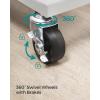 imageSONGMICS Slim Storage Cart 4Tier Metal Rolling Cart with Wheels Flexible Baskets Narrow Cart for Kitchen Bathroom Laundry Room Easy Assembly Black UBSC065B01White