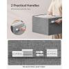 imageSONGMICS Storage Baskets Set of 2 Extra Large Storage Bins for Organizing 30L 157 x 118 x 98 Inches Fabric Storage Cubes for Shelves Easy to Clean Foldable 2 Handles Dove Gray UROB240G02Dove Gray