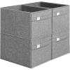 imageSONGMICS Storage Baskets Set of 2 Extra Large Storage Bins for Organizing 30L 157 x 118 x 98 Inches Fabric Storage Cubes for Shelves Easy to Clean Foldable 2 Handles Dove Gray UROB240G02Dove Gray