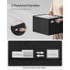 imageSONGMICS Storage Baskets Set of 2 Extra Large Storage Bins for Organizing 30L 157 x 118 x 98 Inches Fabric Storage Cubes for Shelves Easy to Clean Foldable 2 Handles Dove Gray UROB240G02Ink Black