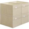 imageSONGMICS Storage Baskets Set of 2 Extra Large Storage Bins for Organizing 30L 157 x 118 x 98 Inches Fabric Storage Cubes for Shelves Easy to Clean Foldable 2 Handles Dove Gray UROB240G02Sand Beige