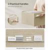 imageSONGMICS Storage Baskets Set of 2 Extra Large Storage Bins for Organizing 30L 157 x 118 x 98 Inches Fabric Storage Cubes for Shelves Easy to Clean Foldable 2 Handles Dove Gray UROB240G02Sand Beige