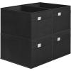 imageSONGMICS Storage Baskets Set of 2 Extra Large Storage Bins for Organizing 30L 157 x 118 x 98 Inches Fabric Storage Cubes for Shelves Easy to Clean Foldable 2 Handles Dove Gray UROB240G02Ink Black