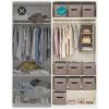 imageSONGMICS Storage Cubes 11Inch NonWoven Fabric Bins with Double Handles Set of 6 Closet Organizers for Shelves Foldable for Clothes Misty Blue UROB026I01Walnut Color