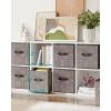 imageSONGMICS Storage Cubes 11Inch NonWoven Fabric Bins with Double Handles Set of 6 Closet Organizers for Shelves Foldable for Clothes Misty Blue UROB026I01Walnut Color