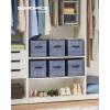 imageSONGMICS Storage Cubes 11Inch NonWoven Fabric Bins with Double Handles Set of 6 Closet Organizers for Shelves Foldable for Clothes Misty Blue UROB026I01Misty Blue
