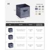 imageSONGMICS Storage Cubes 11Inch NonWoven Fabric Bins with Double Handles Set of 6 Closet Organizers for Shelves Foldable for Clothes Misty Blue UROB026I01Misty Blue