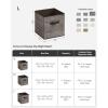 imageSONGMICS Storage Cubes 11Inch NonWoven Fabric Bins with Double Handles Set of 6 Closet Organizers for Shelves Foldable for Clothes Misty Blue UROB026I01Walnut Color