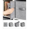 imageSONGMICS Storage Cubes 11Inch NonWoven Fabric Bins with Double Handles Set of 6 Closet Organizers for Shelves Foldable for Clothes Misty Blue UROB026I01Cattail Gray