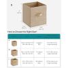 imageSONGMICS Storage Cubes 11Inch NonWoven Fabric Bins with Double Handles Set of 6 Closet Organizers for Shelves Foldable for Clothes Misty Blue UROB026I01Sand Beige