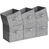imageSONGMICS Storage Cubes 11Inch NonWoven Fabric Bins with Double Handles Set of 6 Closet Organizers for Shelves Foldable for Clothes Misty Blue UROB026I01Cattail Gray