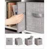 imageSONGMICS Storage Cubes 11Inch NonWoven Fabric Bins with Double Handles Set of 6 Closet Organizers for Shelves Foldable for Clothes Misty Blue UROB026I01Taupe