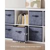 imageSONGMICS Storage Cubes 11Inch NonWoven Fabric Bins with Double Handles Set of 6 Closet Organizers for Shelves Foldable for Clothes Misty Blue UROB026I01Misty Blue