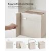 imageSONGMICS Storage Cubes Set of 4 Cube Storage Bins 102 x 102 x 11 Inches 2 Handles Oxford Fabric and LinenLook Fabric Easy to Clean Foldable Metal Label Holders Dove Gray UROB226G04Cloud White