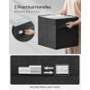 imageSONGMICS Storage Cubes Set of 4 Cube Storage Bins 102 x 102 x 11 Inches 2 Handles Oxford Fabric and LinenLook Fabric Easy to Clean Foldable Metal Label Holders Dove Gray UROB226G04Ink Black