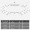 imageSONGMICS Trampoline Pad 8ft 10ft 12ft 14ft 15ft Replacement Trampoline Safety Pad Spring CoverCobalt Blue