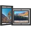 imageSONGMICS Picture Frames Set of 7 Pieces One 11 x 14 Inches Two 8 x 10 Inches Four 6 x 8 Inches with White Mat Real Glass for Multiple Photos Black URPF37BK8 x 10