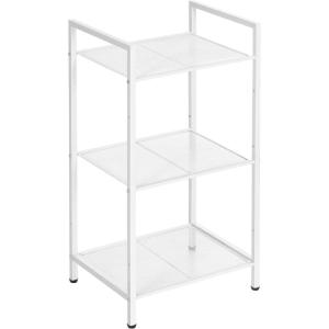 imageSONGMICS 3Tier Storage Rack Bathroom Shelf Extendable Plant Stand with Adjustable Shelf for Bathroom Living Room Balcony Kitchen Black UBSC33BKWhite