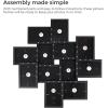 imageSONGMICS 10 Photo Frame Collage and 12 Picture Frames Bundle Easy Assembly WallMounted or Tabletop Glass Front Black URPF20BK and URPF22BK